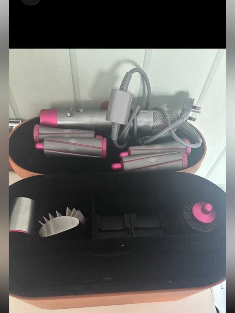 Silver and Pink Multi-Attachment Hair Styling Set